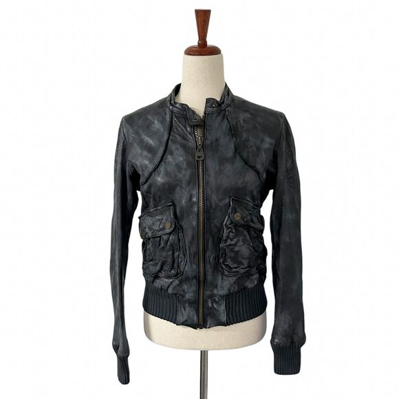 Doma Moto Leather Jacket Size XL Extra Large Women's Full‎ Zip Bomber Motorcycle - Picture 1 of 16
